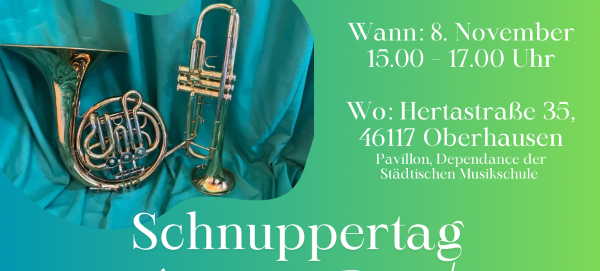 Kultur Musikschule lädt zum Schnuppertag Horn und Trompete Oberhausen
