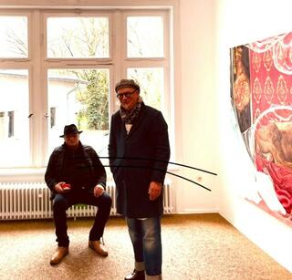 Manfred Dahmen und Bernd Kirstein (re.) sind wie im Vorjahr im Kunsthaus Mülheim Mitte in der Villa Artis anzutreffen!   | Foto: Mülheimer Kunstverein KKRR