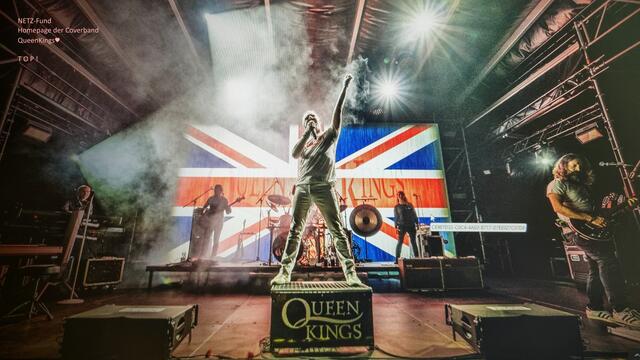 Bild - -  der aktuellen homepage der CoverBand QUEENKINGS :-) .... 