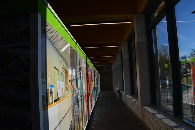 Hier der Weg zu den Sammel- und Einzelkabinen.