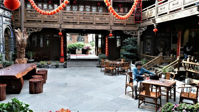 Innenhof Chinarestaurant