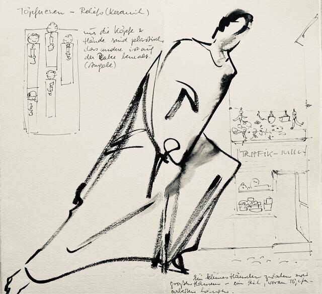 Leporello "Ungarnreise 1982" Edith Polland-Dülfer Blatt 2/12 | Foto: Archiv Mülheimer Kunstverein KKRR