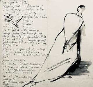 Leporello "Ungarnreise 1982" Edith Polland-Dülfer Blatt 1/12 | Foto: Archiv Mülheimer Kunstverein KKRR