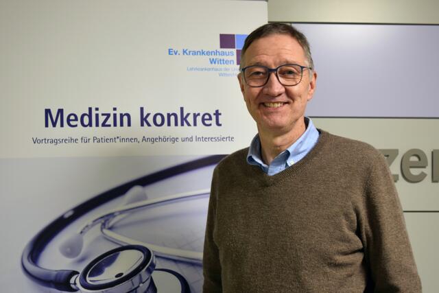 Dr. Thomas Meister, Chefarzt der Klinik für Anästhesie und Intensivmedizin, hatte zur letzten Veranstaltung von "Medizin konkret" eingeladen. Im neuen Jahr setzt das EvK seine beliebte Veranstaltungsreihe fort. 