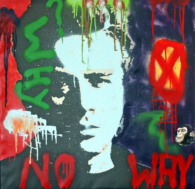 Jimmi
Bronco54
Mixed Media/Acryl/Spray/Print/Tag
Slg Irena Maria Merkel | Foto: Bronco54, Irena Merkel,FotoArchiv Merkel und Merkel