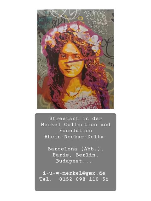 StreetArt in der Slg Merkel
Hier "BARCA Kid/Girl"
Am PC von Bronco54 wieder zusammengesetzt, arranged and finished
anonymer Street Artist
Screenprint URBAN ART | Foto: Bronco54