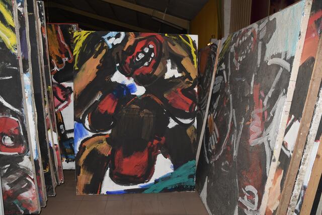 Peter Haese, 200x160 
eines der zahlreichen geretteten Bilder aus einem Kandeler Schuppen | Foto: Slg Lendle, Slg Ritter, FotoArchiv Merkel