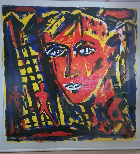 Otto Middendorff
Berliner Maler, JUNGE WILDE
sehr farbintensiver Siebdruck, 110x110 mit Rahmen
Slg Merkel
demnächst bei HENRYS Mutterstadt in der Auktion für Zeitgenössische Kunst (März) | Foto: Middendorff, Slg Merkel