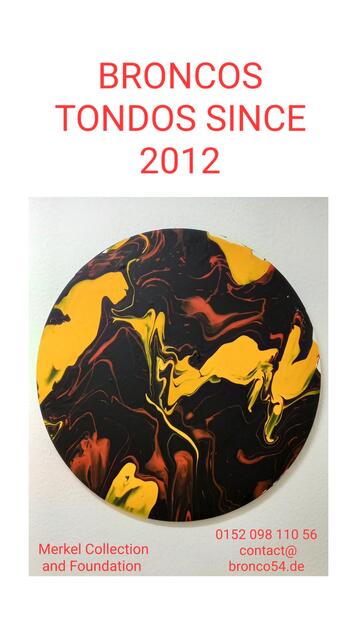 Tondo schwarzrotgold (indisch gelb)
by Bronco54, Acrylic | Foto: Merkel Collection, Slg Irena Maria Merkel