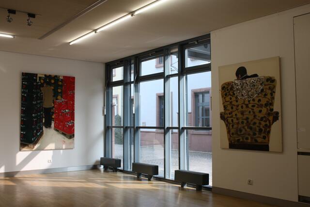 Erdgeschoß des Flachshofes, Städtische Galerie, Rich von Clemens Jöckle
2 Arbeiten von Robert Klümpen | Foto: FotoArchiv Merkel und Merkel