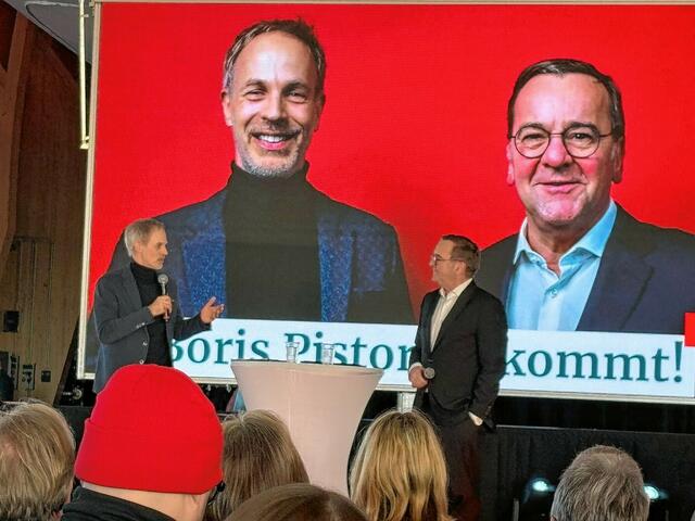 MdB Sebastian Fiedler (l.) ist als erfahrener Polizeibeamter Experte für innere Sicherheit, Bundesverteidigungsminister Boris Pistorius (r.) kümmert sich um die äußere Sicherheit. Foto: Andrea Rosenthal