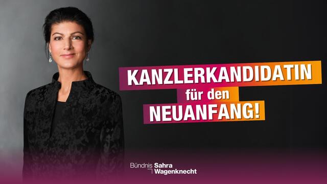 "Deutschland ist aufgrund falscher politischer Entscheidungen auf dem Holzweg.", erklärt Sahra Wagenknecht (BSW). | Foto: BSW
