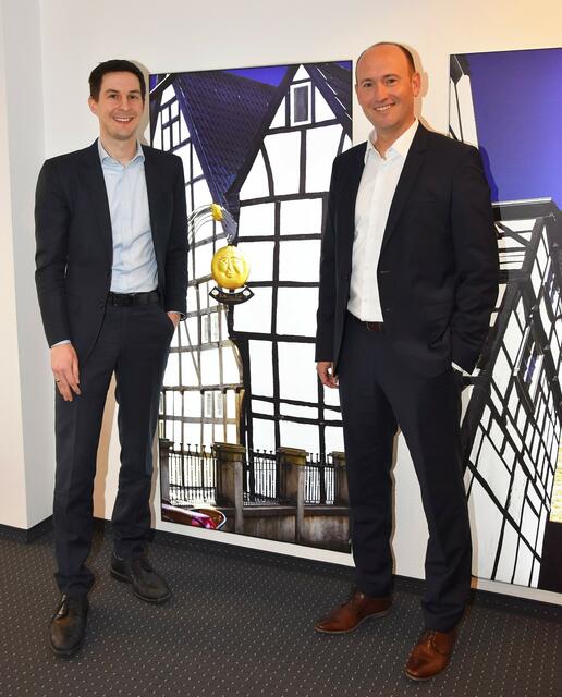 Tobias Wilmer und Christoph Happe. Foto: Volksbank Sprockhövel eG
