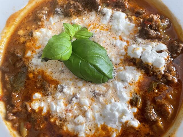 Mittagessen zu Hause