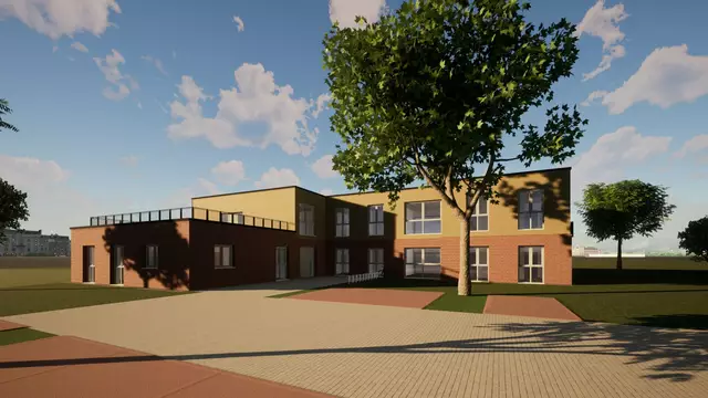 14 Kindern wird das neue Kinderschutzhaus des Kinderschutzbundes Essen ein sicherers Zuhause bieten. | Foto: Kersting + Gallhoff Architekten