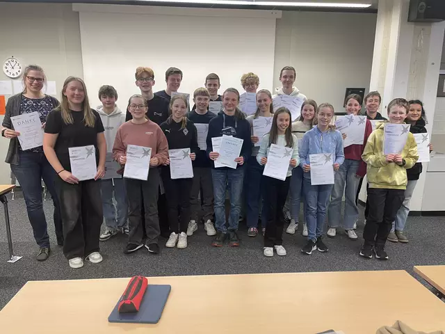 Leider fehlen auf dem Foto zwei erkrankte Schüler.