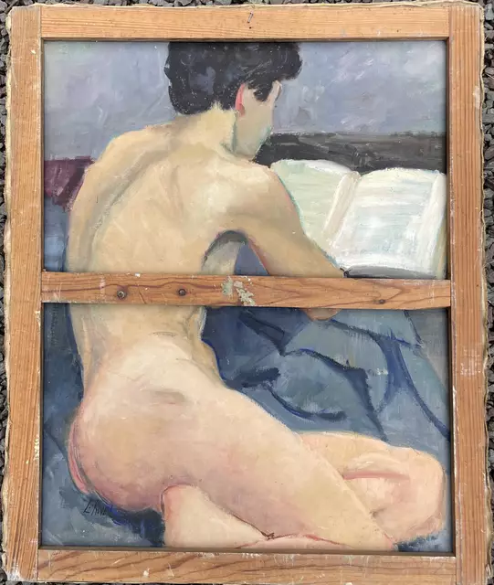 Lucie Rivel 1910-1991 Jüngling - VERSO - PERMANENTA im MMKM, Ruhrtalstadt Mülheim in Nordrhein-Westfalen | Foto: MMKM, Ruhrstr. 3 / Ecke Delle, MH