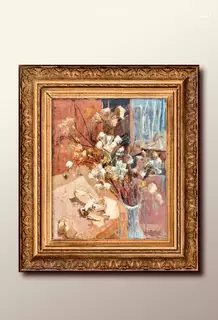So präsentiert sich das Kunstwerk - die Rückseite ist eine Überraschung
Lucie Rivel (1910-1991) "Stillleben" PERMANENTA im Kunstmuseum MMKM, Ruhrtalstadt Mülheim | Foto: Mülheimer Kunstverein und Kunstförderverein Rhein-Ruhr - KKRR