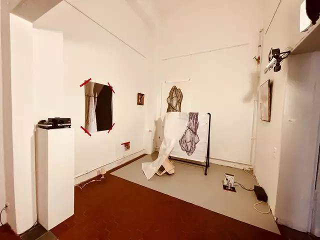 Rauminstallation von Anke Schmidt in der GEDOK Jahresausstellung 2025 in der Villa Artis / Ruhr Gallery  | Foto: Mülheimer Kunstverein KKRR