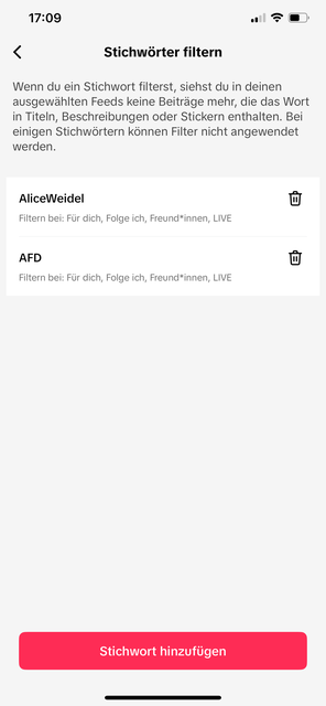 Filter Schlüsselwörter | Foto: umbehaue
