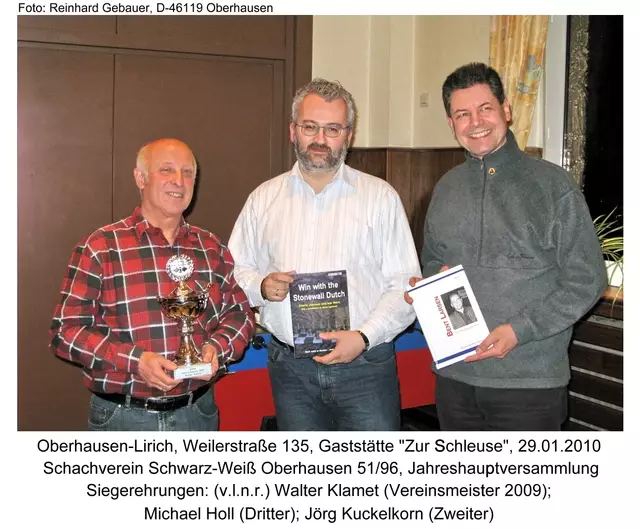 Walter Klamet, Michael Holl und Jörg Kuckelkorn