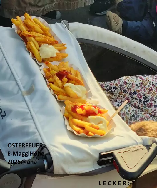 Leckere Verpflegung´ 
beim OSTERFEUER´ 