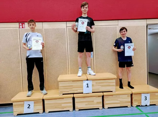 Noe Rößler Sieger im Jungeneinzel U17 in Recklinghausen