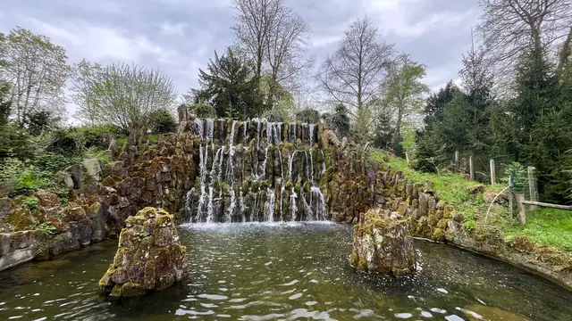 Die große Kaskade in Betrieb nach der Instandsetzung.
Foto: LWL-BLB / Jürgen Keilich