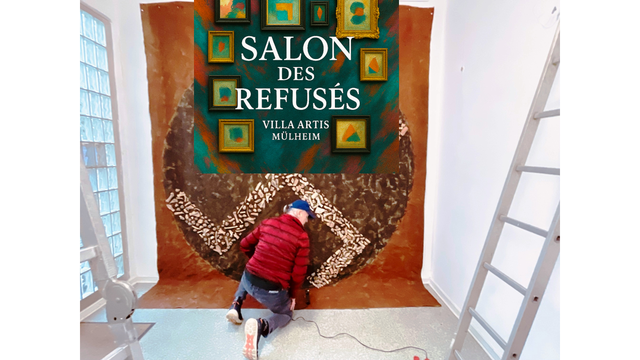 JOTT KAA beim Aufbau seiner Großinstallation für die Schau "SALON DES REFUSÈS" in der Ruhrtalstadt Mülheim | Foto: Mülheimer Kunstverein KKRR, Ruhrstr. 3 - MH