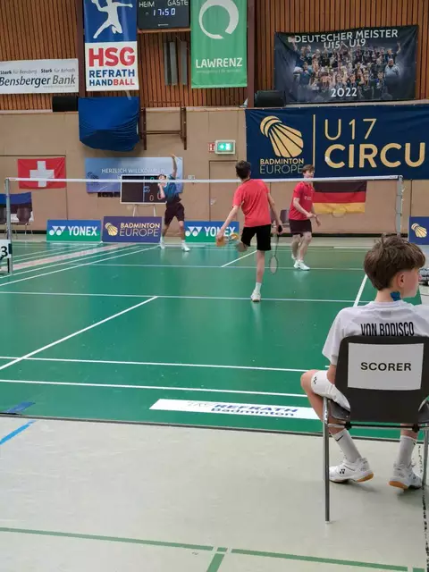 Noe Rößler (TSV) im Jungeneinzel in Refrath