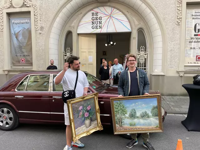 Erste Werke aus dem Nachlass der Mülheimer Künstlerin Gisela Lentz fanden eine neue Heimat (Kunstauktion zugunsten des Projekts "Wünschewagen" | Foto: Mülheimer Kunstverein und Kunstförderverein KKRR