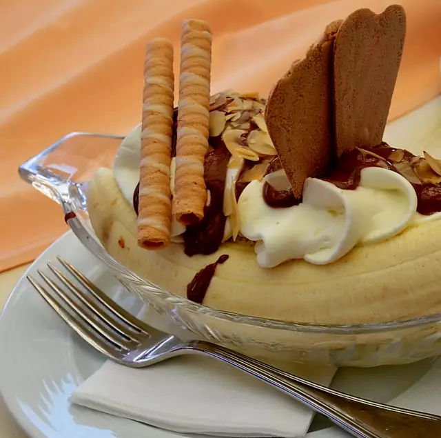 Banane im Eierlikörchen.