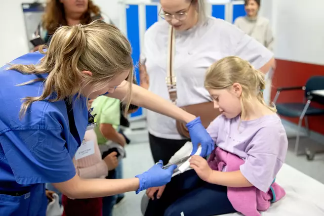 Vorschulkinder in Notaufnahme des Huyssensstifts. | Foto: KEM