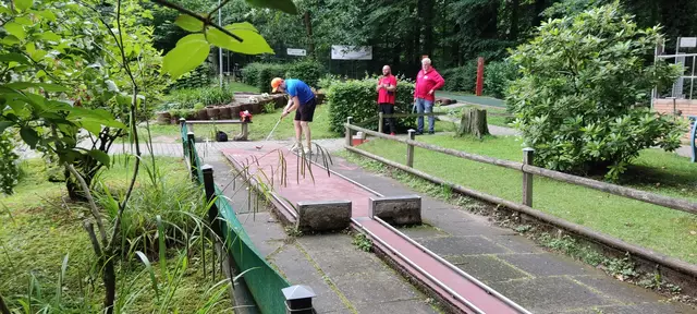 Jan an der letzten Bahn.