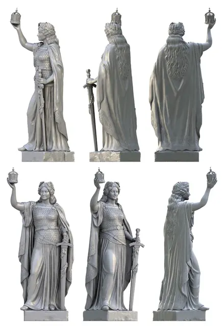 Abb. 7.2. Germania-Modellierung von EGO3D. Das Grundmodell wurde mit 3D-Software erstellt. Historische Fotos dienten zur Ergänzung von Gesicht, Kleidung und Details.  | Foto: Bildrechte von EGO3D erhalten.