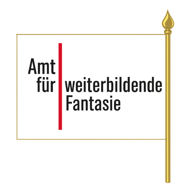 Standarte "Amt für weiterbildende Fantasie" | Foto: Logo: Designer Klaus Wiesel / Standarte: KKRR
