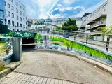 Auch die Einfahrt in die Tiefgarage in der Ruhrstraße wurde in die Realisierung einbezogen | Foto: Mülheimer Kunstverein KKRR