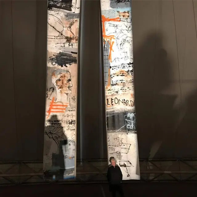 Monumentalgemälde in der Luftschiffhalle Mülheim | Foto: Kunstverein KKRR