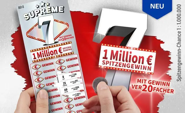 Mit dem Rubbellos Supreme 7 winkt ein Spitzengewinn von einer Million Euro. Darüber hinaus bietet es unter allen WestLotto-Rubbellosen die besten Chancen auf einen 100-, 50- oder 40-Euro-Gewinn.  | Foto: WestLotto