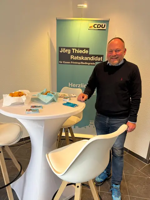 Essen-Frintrop: Jörg Thiede, Ratskandidat für Frintrop und Bedingrade, lädt zu einer Bürgersprechstunde mit der CDU Bundestagsabgeordneten Astrid Timmermann-Fechter am Dienstag, 5. August, in sein Wahlkampfbüro, Frintroper Str. 411, ein. | Foto: Andrea Becker