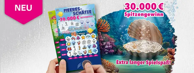 Weil es am Meer so schön ist und jeder dort möglichst viel Zeit verbringen möchte, bietet auch das Rubbellos Meeres-Schätze extra langen Spielspaß!  | Foto: WestLotto