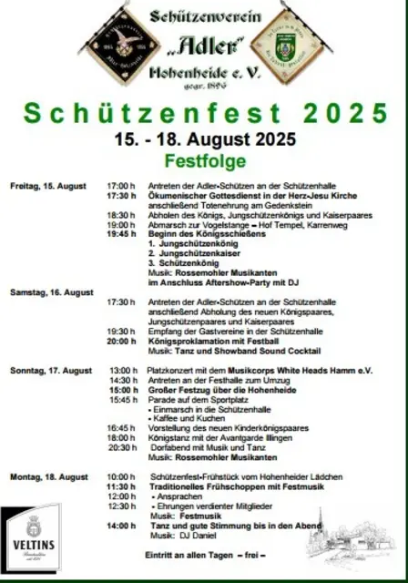 Foto: Urheber: Schützenverein ,,Adler" Hohenheide 1896 e.V.