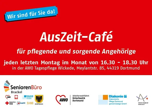 Laden im Rahmen des AusZeit Cafés für pflegende und sorgende Angehörige zu einem Vortrag...  | Foto: AWO Tagespflege Dortmund