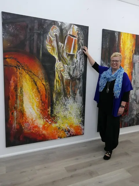 Die Bilder der Duisburger Künstlerin Dorothee Impelmann haben in Bremerhaven großen Anklang gefunden.
Foto: Arcbiv Impelmann
