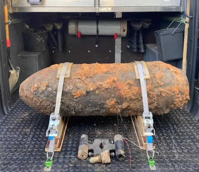 250-Kilogramm-Bombe aus dem Zweiten Weltkrieg entschärft worden. | Foto:  Stadt Bochum