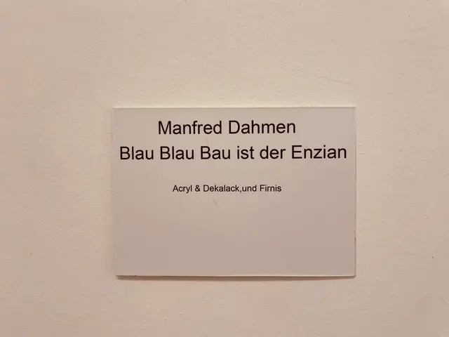 Ausstellungsschild: "Blau Blau Blau ist der Enzian" von Manfred Dahmen | Foto: Mülheimer Kunstverein KKRR
