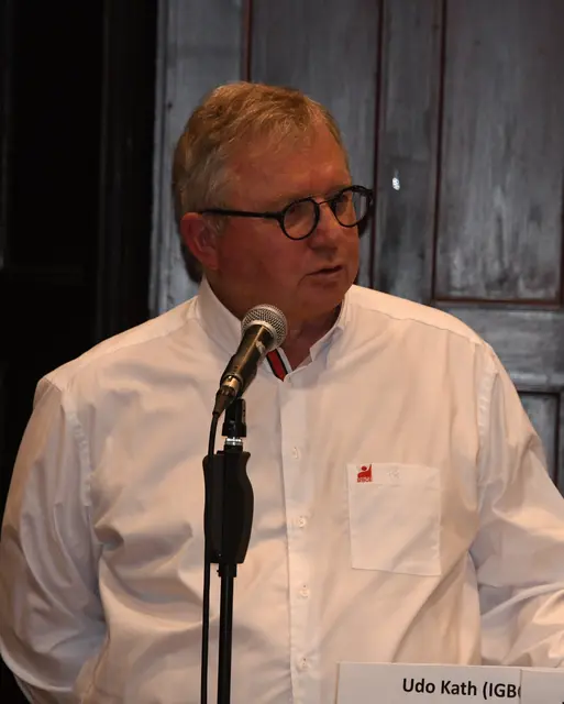Udo Kath, Moderator von der IGBCE.  | Foto: Foto: Ulrich Pietsch