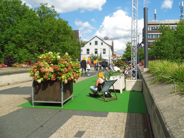 City Lounge auf der Nepomukbrücke in Rheine | Foto: Siegmund Walter, 29.08.2025, 14:23 Uhr