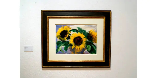 Titel: Sonnenblumen von Emil Nolde

Bild aus dem Artikel im Lokalkompass: „Kunst – Expressionismus. Expressionismus – neue Kunstausstellung im Kunstverein Villa Wessel in Iserlohn.“