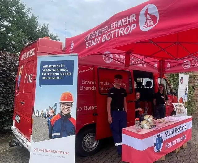 Die Jugendfeuerwehr in Bottrop ist ein hervorragendes Beispiel für großes ehrenamtliches Engagement. Die SPD bedankte sich dafür symbolisch mit ihrem Ehrenamt-Preis. | Foto: Feuerwehr Bottrop
